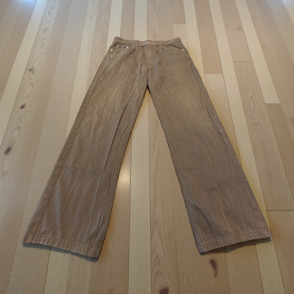 Hugo Boss Alabama Jeans Mens 36x30 Brown Dark Wash 5 Pocket Straight Leg